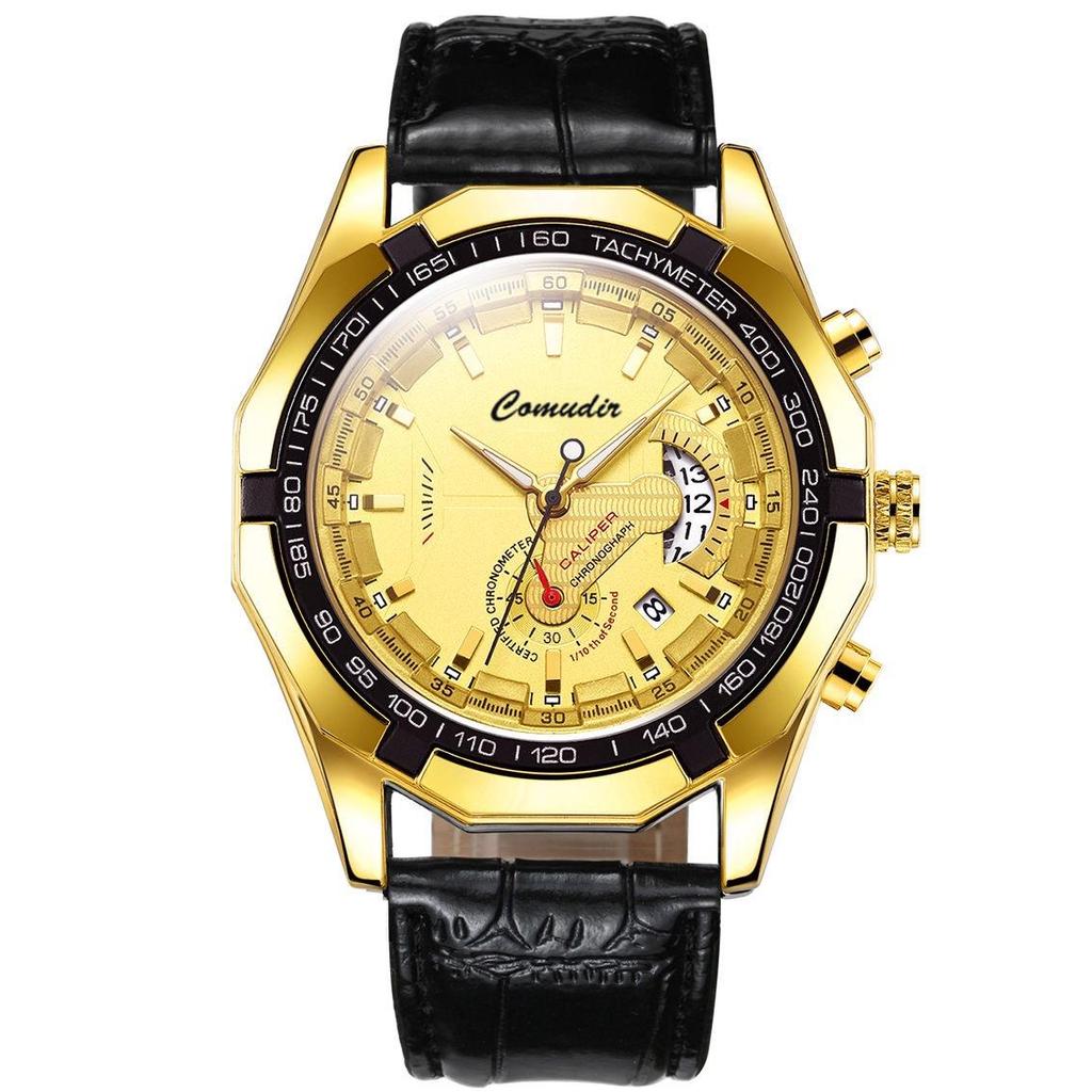 Men's Luminous Waterproof Automatic Calendar Watch with Large Dial