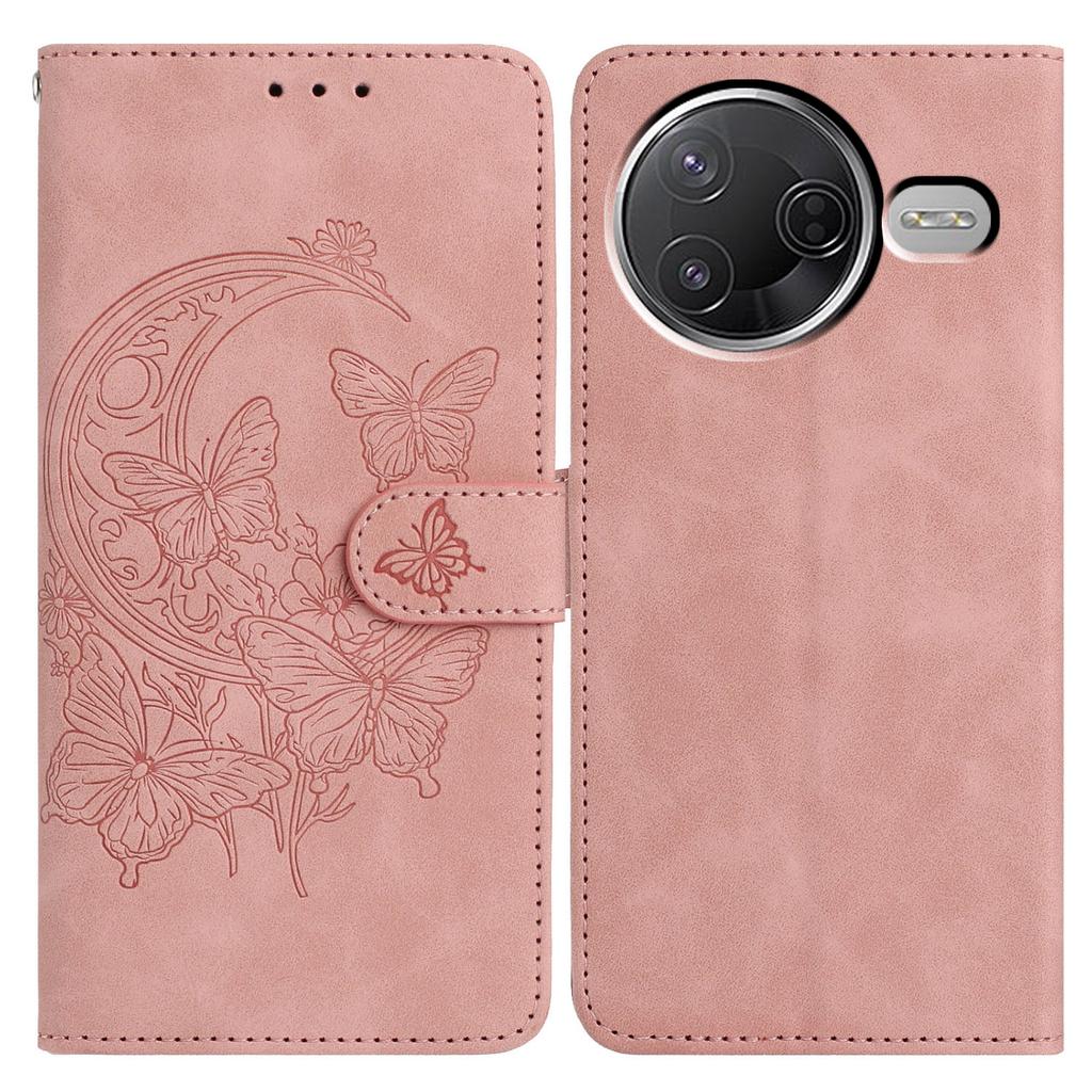 PU Leather Case For Xiaomi Poco F7 Pro 5G/F7 Ultra 5G/Redmi K80 Pro 5G/K80 5G Butterfly Flower Imprinted Wallet Stand Phone Cover