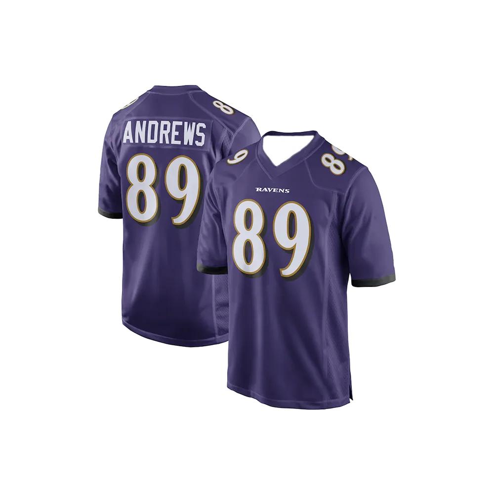 25-26 American Football Jersey Unisex, Quick Dry Breathable Training Sports T-shirt, Plus Size Athletic Top For Men Women