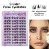 Curled Self Adhesive False Eyelashes Comic Eye Cluster False Lashes  Make Up