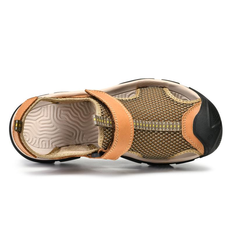 Large size men's shoes summer new bag head sandals breathable non-slip deodorant outdoor leisure wading beach shoes men