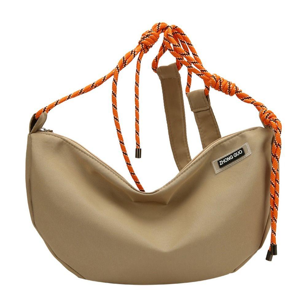 

Нейлоновая сумка кроссбоди в форме полумесяца Водонепроницаемая спортивная сумка-мессенджер Женская/Мужская хаки