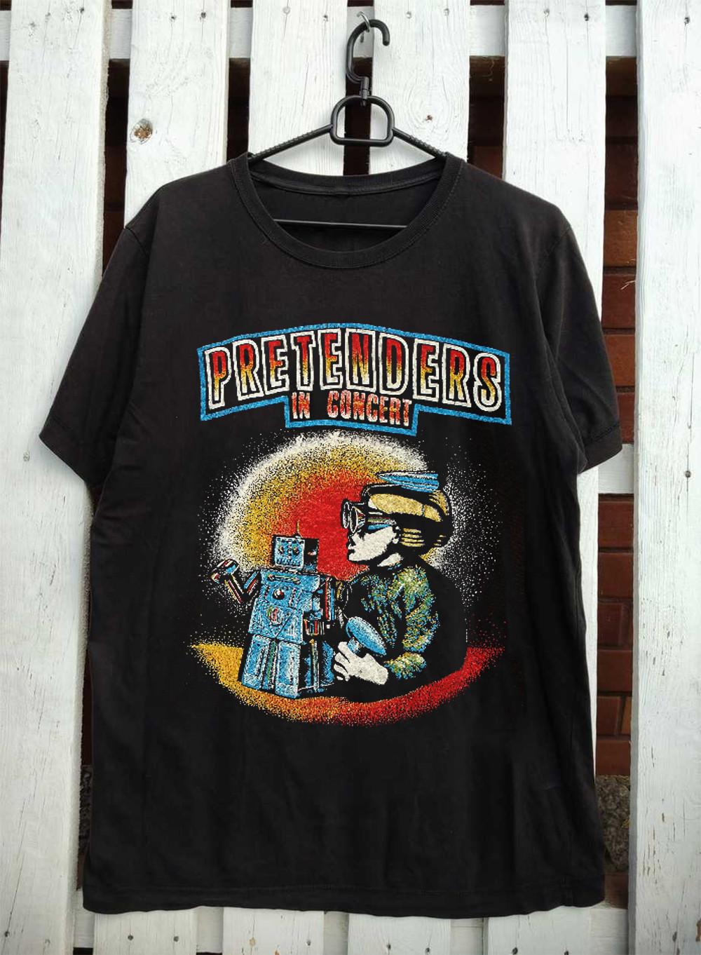 Vintage 80s The Pretenders T Shirt 1980 Debut Tour Black All Size Shirt OB38 L