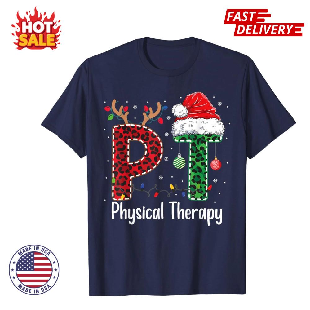 SALE Physical Therapy Christmas Santa Hat PT Therapist Inspired Unisex T-Shirt Unisex T-Shirt S