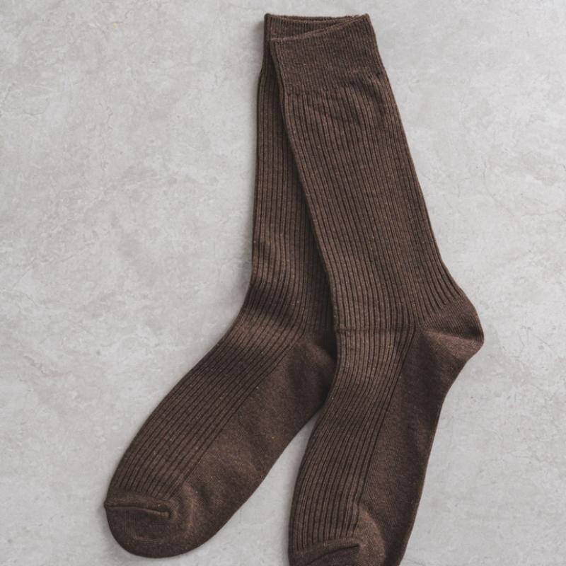 Monfoot Men S Ribbed Long Neck SockS Brown