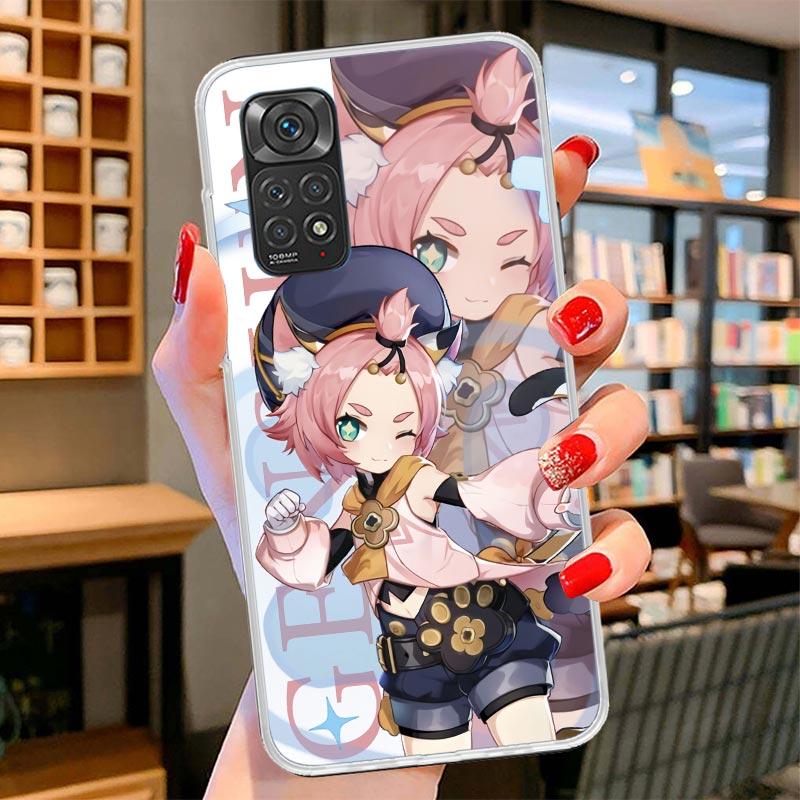 Genshin Impact Anime Cover Phone Case For Xiaomi Redmi Note 15 14 13 12 11 10 Pro Plus 14S 12S 11S 11T 11E 10S Soft Fundas Shell