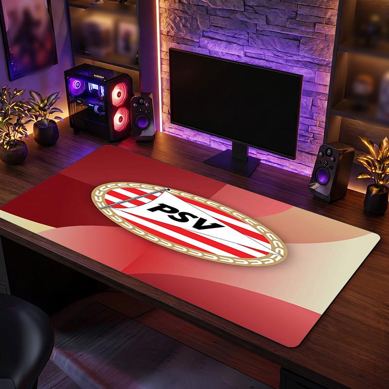 PSV Eindhoven FC Theme Pattern Mouse Pad, Soccer Logo Design XXL Gaming Desk Mat Non-Slip Computer Mouse Pad