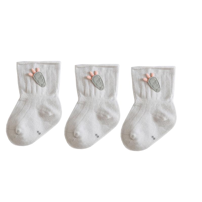 3Pair/lot New Baby Socks Cotton Cartoon Carrot Newborn Boys and Girls Foot Socks