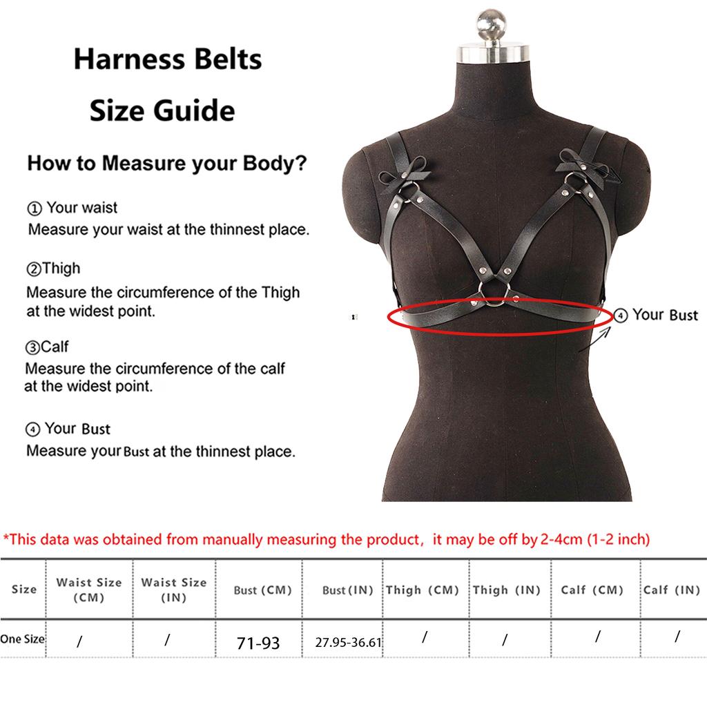 Damen Mode Gürtel Harajuku Brustgeschirr Hosenträger für Damen Korsett Gürtel Dekorative Geschirrriemen Goth Bekleidungszubehör