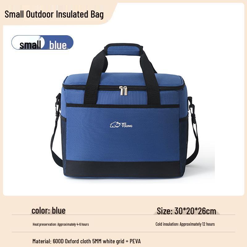 Oxford Cloth Insulated Picnic Bag - Large Capacity, Waterproof, Cold Preservation for Outdoor Camping