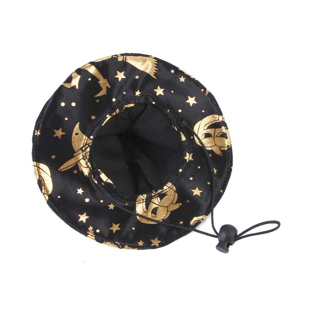 Pet Witch Hat Witch Costume for Dogs Pet Halloween Holiday Accessories Star Print Hat Suitable for Cats and Dogs
