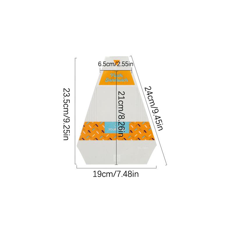 100 Pieces Of Sandwich Wrappers Special Disposable Easy To Tear Transparent Triangle Cake Baking Bread Packaging Bag