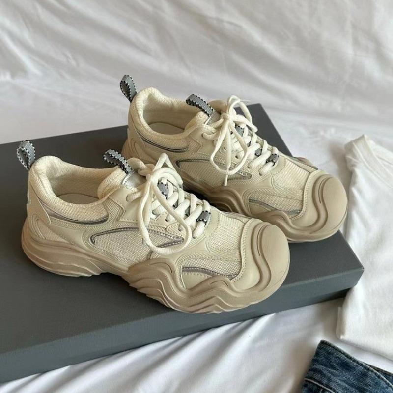 

Casual Women Shoes Running Sneakers Women Mesh Breathable New Fashion Simple All-match Little White Shoes Women Shoes Autumntime 40 бежевий