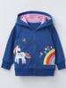 European Girls' Hooded Zipper Sweatshirt for Autumn/Winter