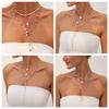Luxury  Cross Pendant Necklace For Women Girls Vintage Colorful Long Y-Shaped Necklace Hip Hop Party Body Jewelry Gift