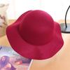 NEW Fedora Hat Women's Autumn Wave Curled English Retro Versatile Fisherman Hat Fashion Hepburn Woolen Top Hat