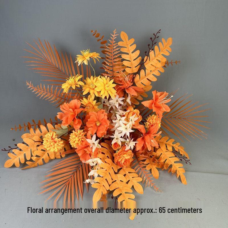 Mori Style Wedding Aisle Flower Row - Artificial Floral Decoration for T-Stage & Background