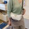 Women's 2026 Spring/Summer Retro Polka Dot Large Capacity Crossbody Shoulder Bag