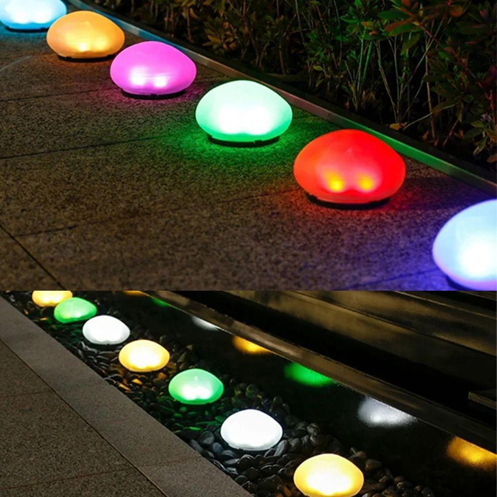 Energy Saving LED Solar Light Cobblestone Shaped Solar Lawn Lamp Solar Landscape Light Lawn