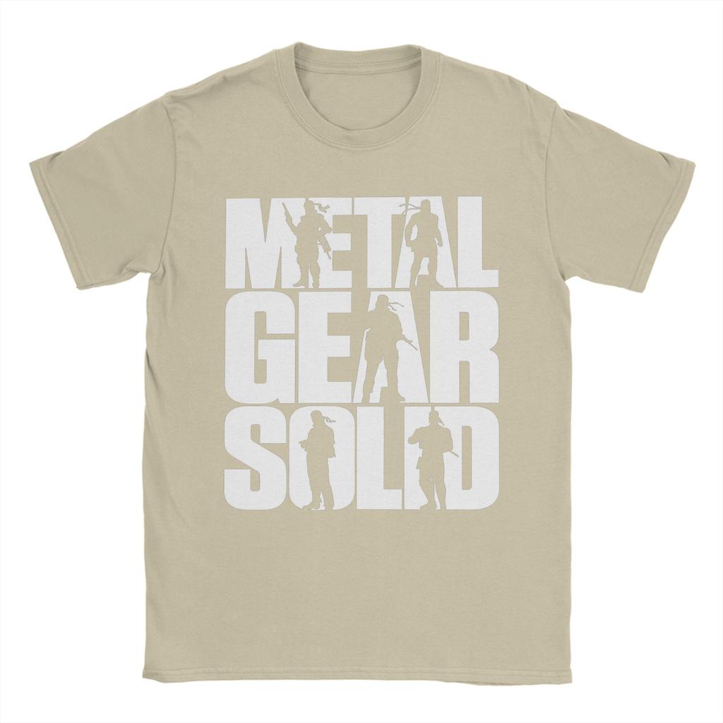 Mens Metal Gear Solid Game T Shirts  100 Cotton Tops Funny Short Sleeve O Neck Tees Birthday Present TShirts