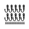 Alloy Hooks with Screw Bathroom Towel Clothes Storage Hooks Key Hangers Storage Gold Silver Racks Home Door Kitchen Organizer