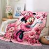 1pc Pink, Butterflies, and Cute Minnie Mouse Blanket Lightweight Flannel Throw for Sofa Bed Travel Camping Livingroom Office Couch Chair