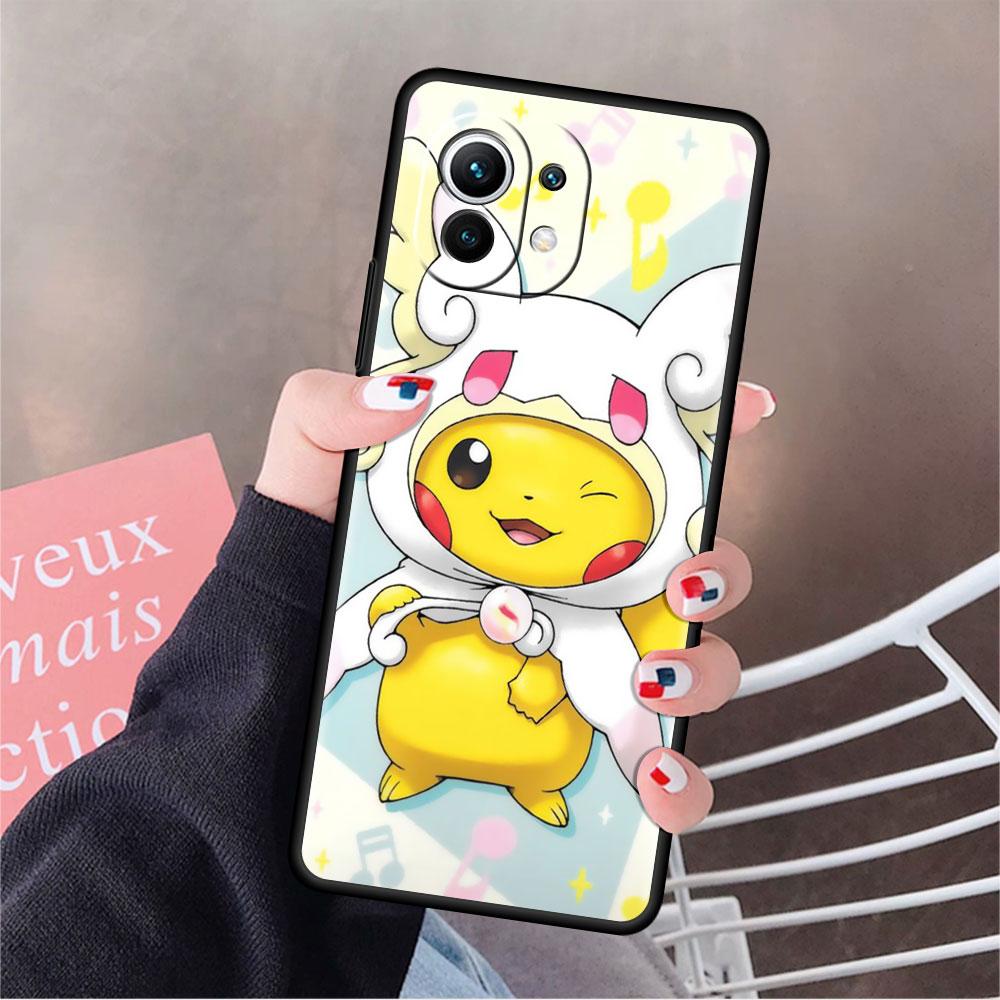 Lustige Pokemon Pikachu Weiche Silikon Fall Für Xiaomi Mi 11 Lite 5G NE 11T Pro 12S Ultra 12 Hinweis 10 10T 9T Telefon Abdeckung TPU Funda