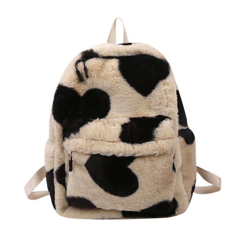 Autumn and winter furry silk scarf backpack casual small fresh make-up bag is now popular women's bag
