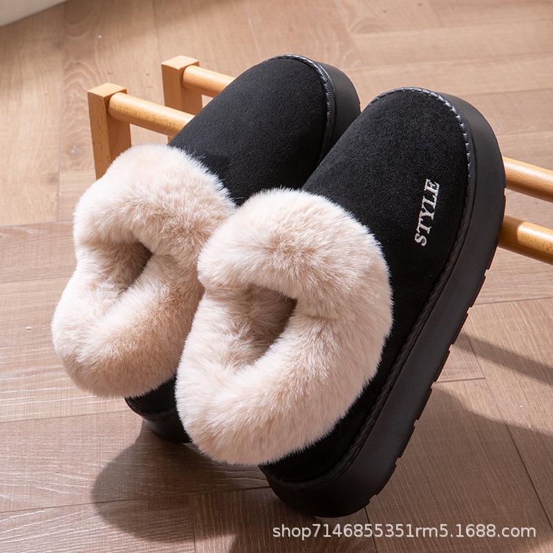 Snow Boots Winter Outer Wear Thick-soled Eva Piled Thickened Non-slip Home Warm Wool Cotton Shoes Bag Heel