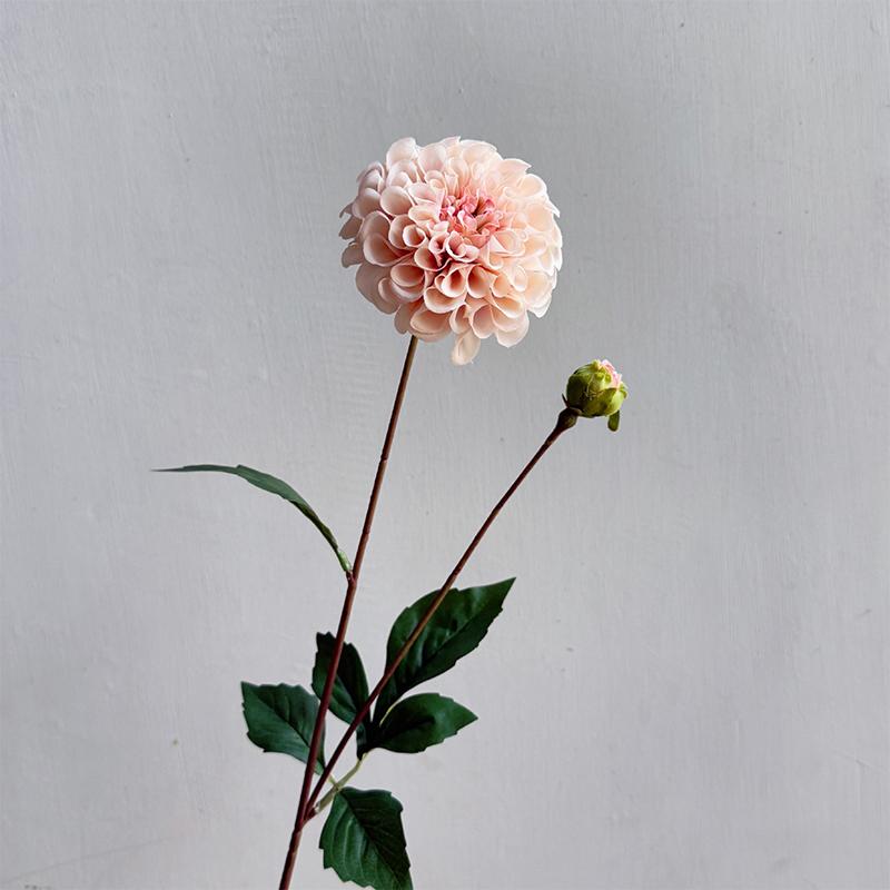 Artificial Moisturizing 2Head Dahlia Real Touch Flowers Bridal Bouquet Wedding Decoration Party Floral Home Decor Dahlia