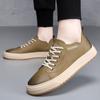 2024 New Designer Men Shoes Casual High Quality Leather Thick Soled Board Shoes Classic Lace-up Walking Running Sports for Men