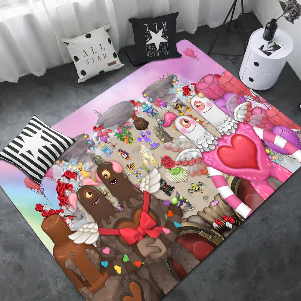 3D My Singing Monsters Kitchen Mat Washable Non-Slip Living Room Sofa Chairs Area Mat Kitchen Modern Home Decor
