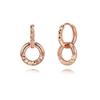 Roseedor Half-Twinkle One-Touch Earrings_232100398