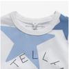 Stella Mccartney Ts8c11 Z0913 101mc Star Print Round Logo Kids Short Sleeve Tee