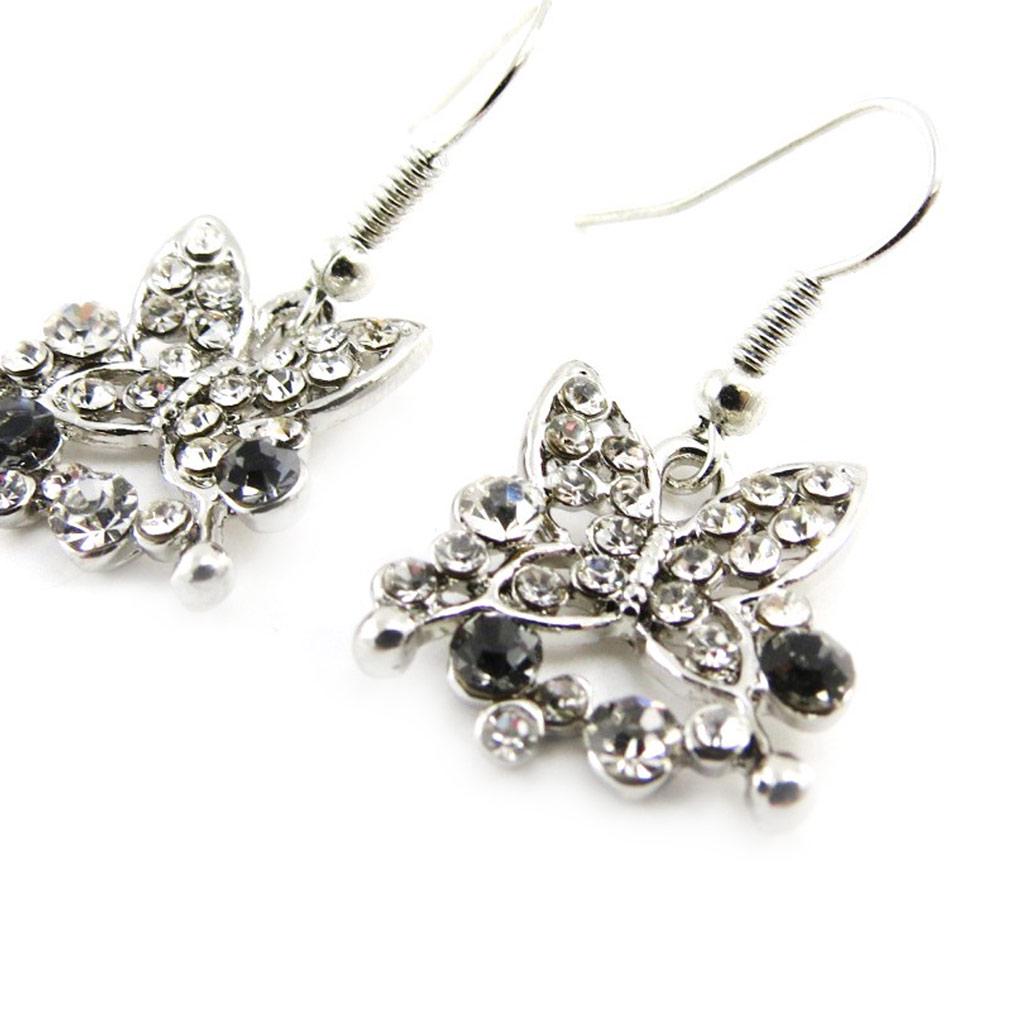 Les Trésors De Lily [J1353] - Designer Earrings 'Sissi' White Gray