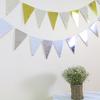 Vintage Triangle Flag Double Sided Glitter Pennant Bunting Banner for Wedding Party Event