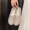 Hollow mesh shoes women's breathable mesh non-slip summer versatile single shoes women's one-pedal lazy shoes flat shoes