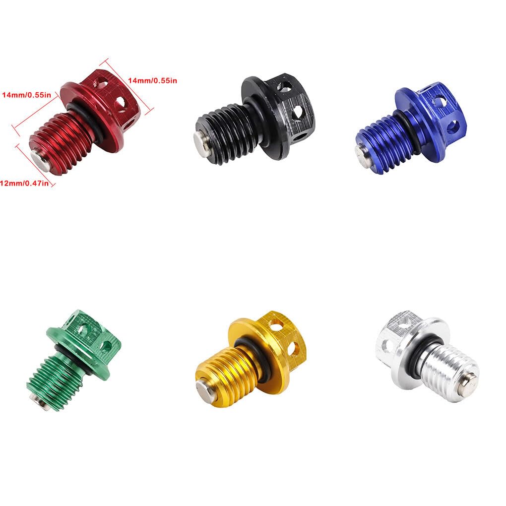 Generic M12 ATVs Motorcycle Drain Nut Screw Motorcycle Correction Screw Replacement Part Professional Accessories, Green