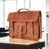 Bag Leather Goat Messenger Laptop Briefcase New Brown Shoulder Real Men's