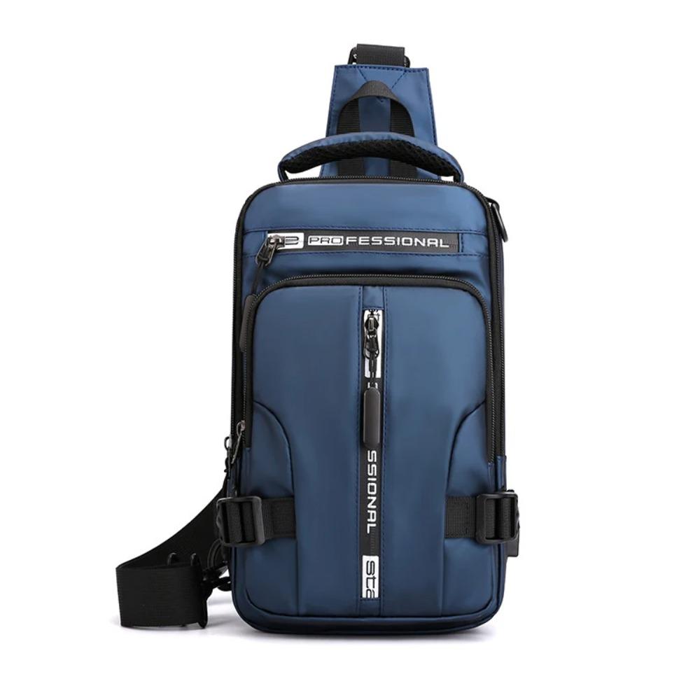 Men Sling Backpack Cross Body Shoulder Chest Bag with USB Charging Port Travel Waterproof Nylon Male Multipurpose Messenger Bags