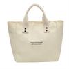 Canvas Handbag Large Capacity Zipper Closure Roomy Handbag Shopping Beach Travel Tote Bag Versatile Bento Bag