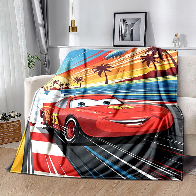 1pc Car Adventure Flannel Blanket Soft Warm Throw Blanket for Bedroom Living Room Bed Travel Camping Picnic Gift. M730024
