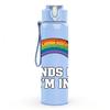 1PC Sounds Gay I'm In Letter Print 750ml Color Plastic Sports Water Bottle Leakproof Flip Straw Lid Suitable for Sports Office Home Use