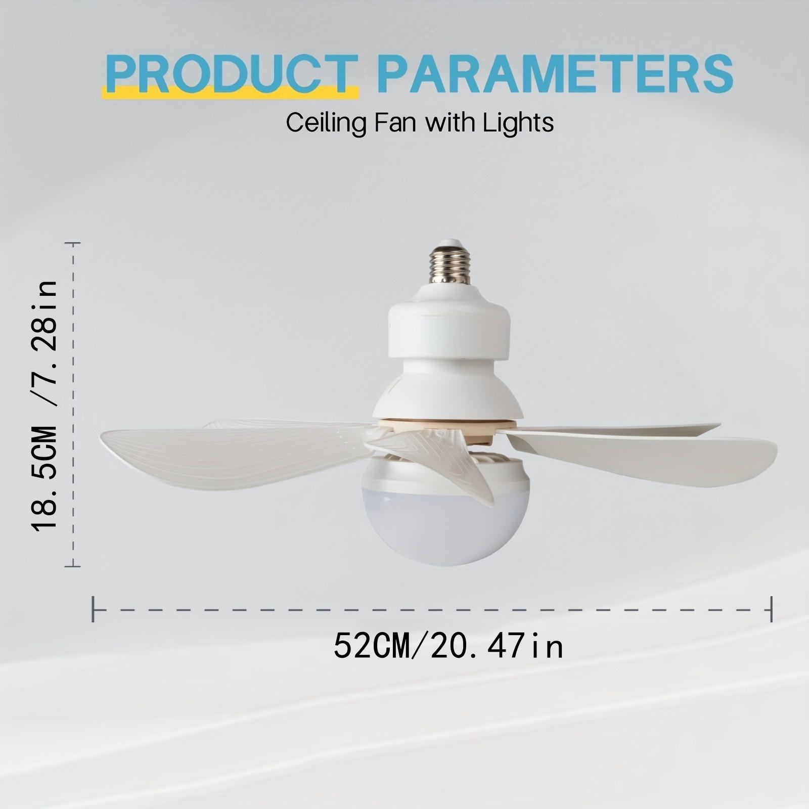 

Modern Minimalist Ceiling Fan Light E26/E27 with Remote Control Suitable for Living Room Bedroom Garage 85-265V