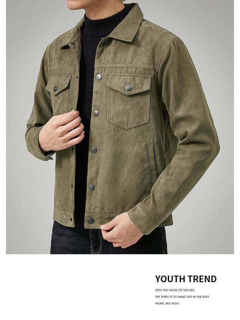 Herrjacka i borstat mockatyg - Brittisk stil, Vår/Höst Trend