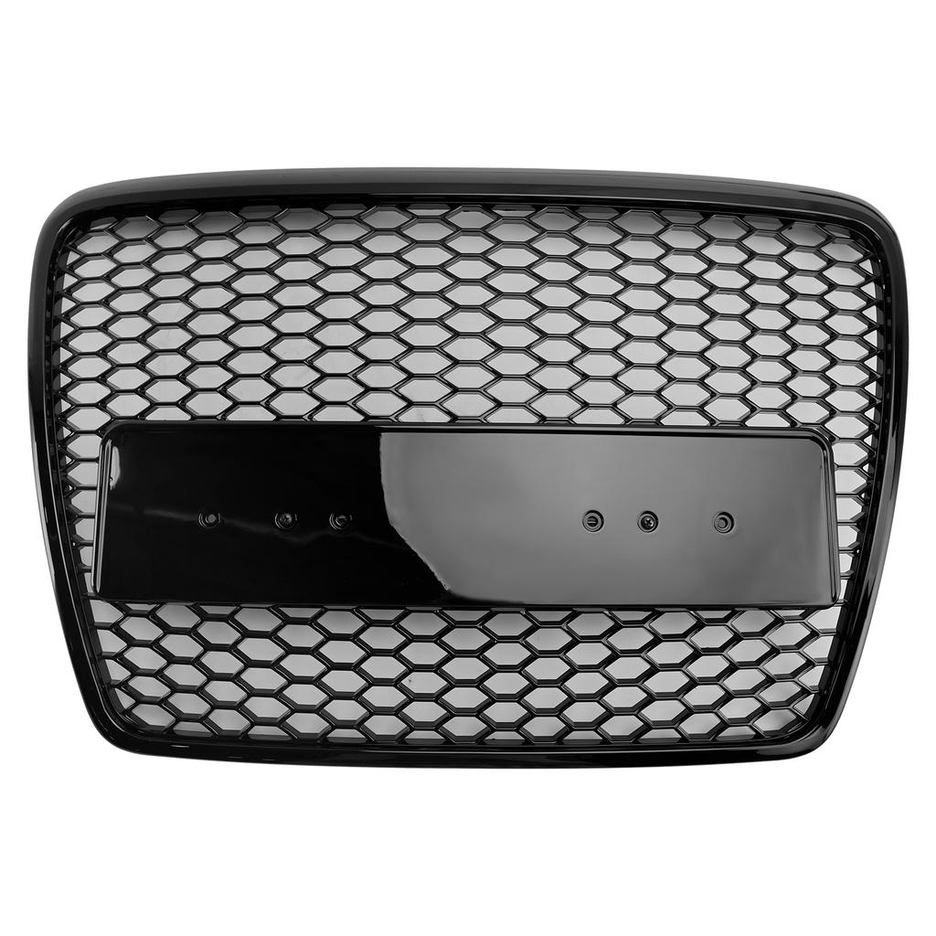 Black Front Honeycomb Bumper Grill Grille Fit A6 C6 2008-2011 Facelift