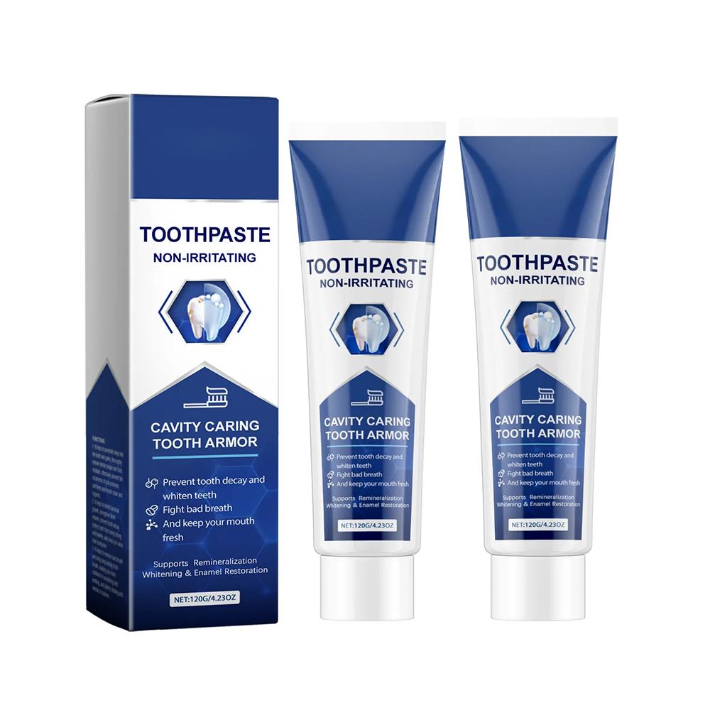 

120 г Зубная паста для восстановления кариеса, отбеливающая, очищающая зубы, гигиена полости рта, удаление пятен, свежее дыхание, против кариеса 2PCS