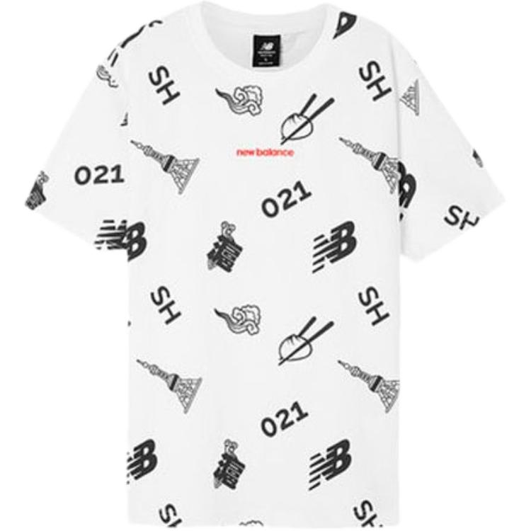 New Balance T Shirt Unisex White AMT02372-WT S