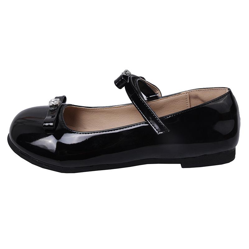 French Mary Jane Single Shoes Bow Women's Shoes Spring and Summer New Rhinestone Low Heel Flats Fashion Beanie Shoes