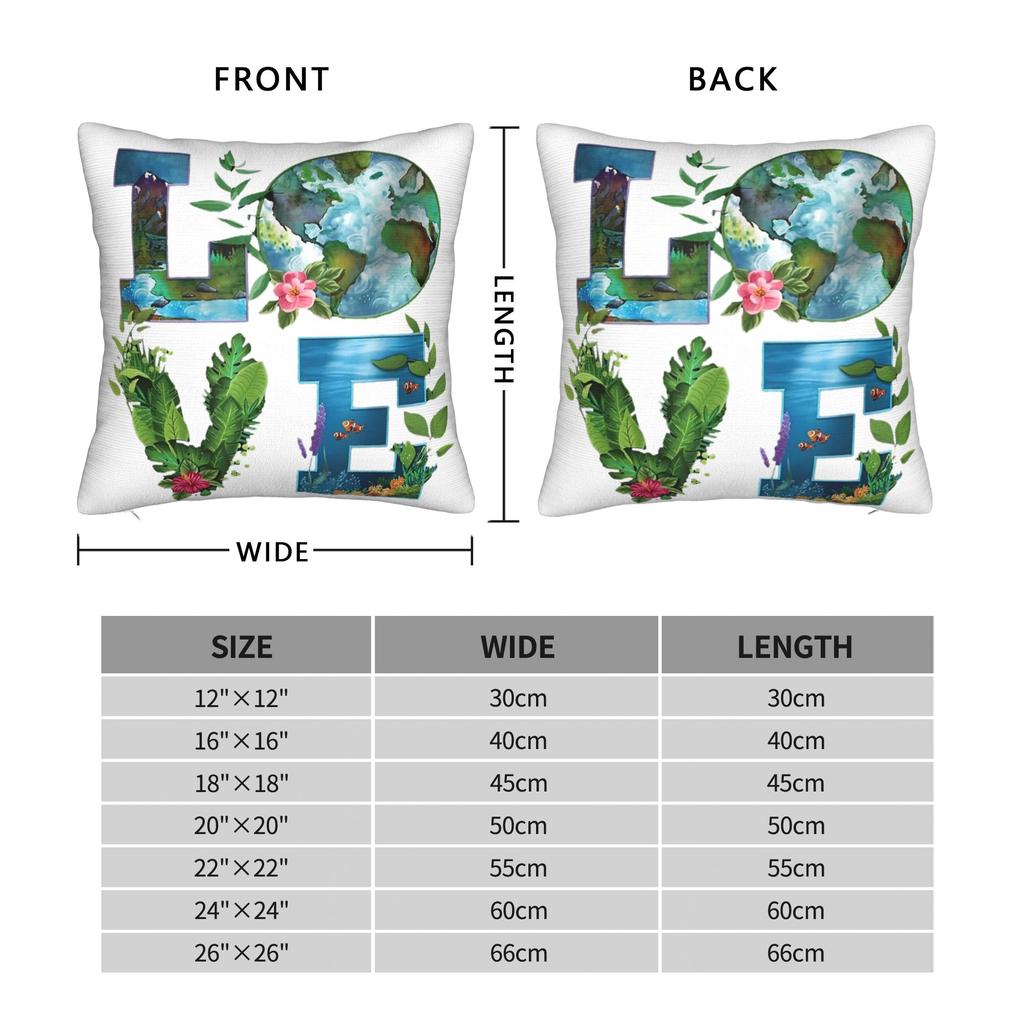 Go Planet Its Your Earth Day Square Pillowcases Polyester Room  Cushion Cover Creative Decor Pillow Cover 45*45